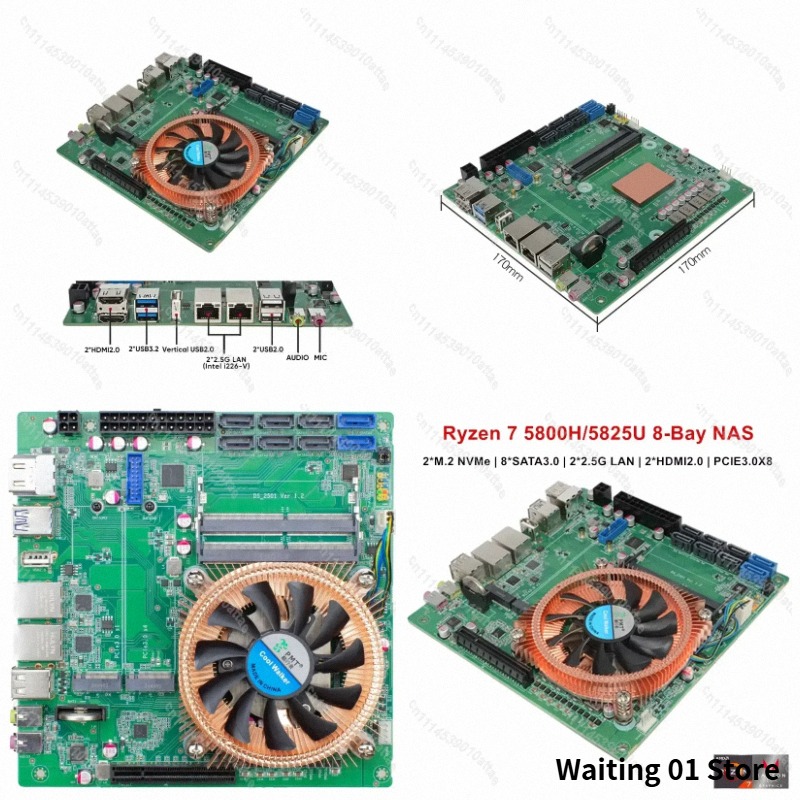 Compatible With Topton AMD Ryz - огляд і ціна Mini Itx Dual 2.5G Nas Motherboard