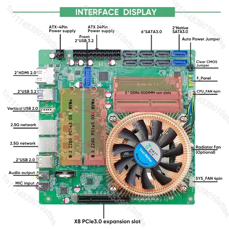 Compatible With Topton AMD Ryz - огляд і ціна Mini Itx Dual 2.5G Nas Motherboard